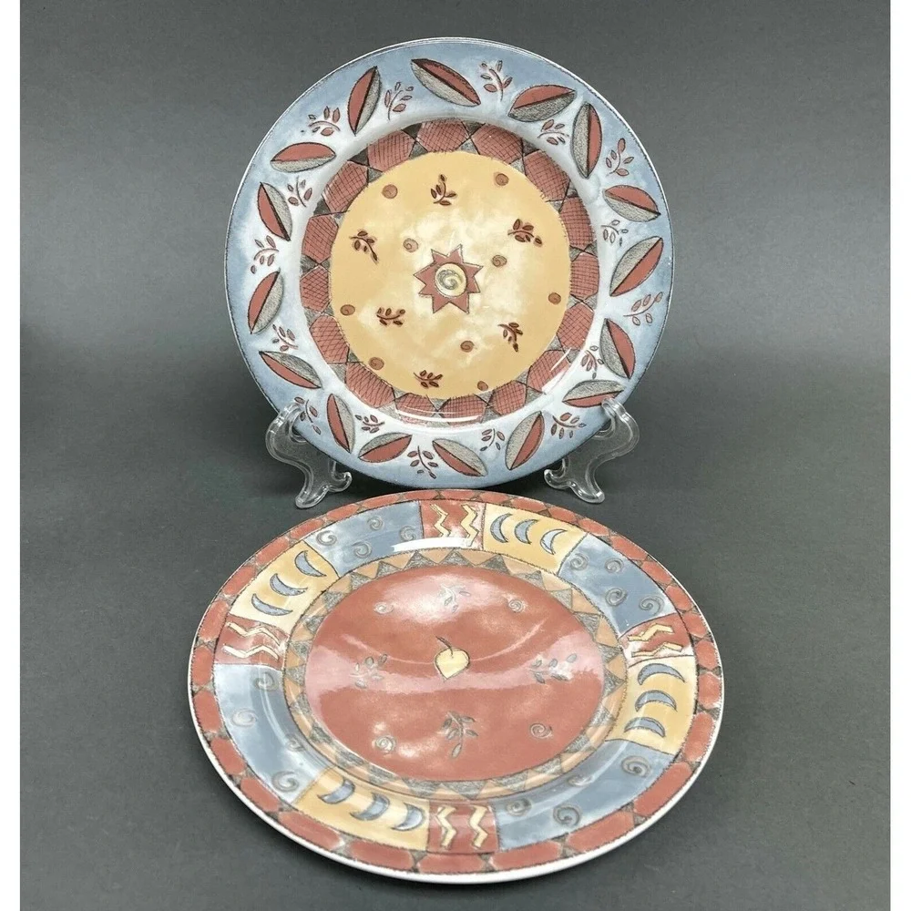 Coffee Shoppe by Sango Salad Plates Sue Zipkin Cinnamon Coffee Dark‎ Roast Blend